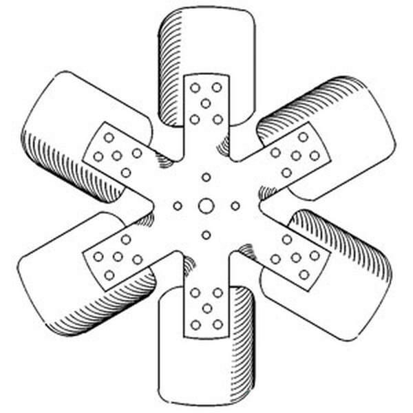 Aftermarket 6 Blade Fan Fits Ford New Holland 2000 2100 2600 3000 3600 4100 D0NN8600AA - main